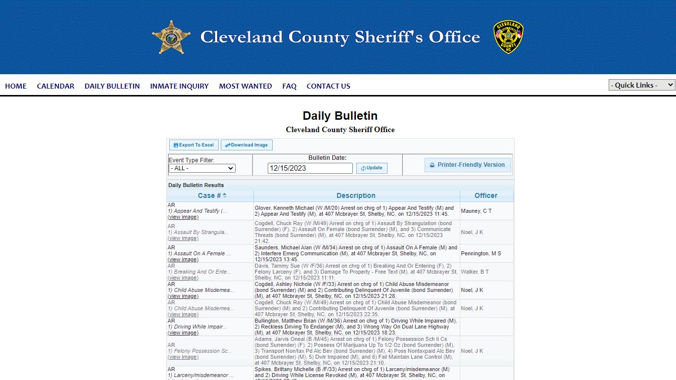 Cleveland County Sheriff Office P2C